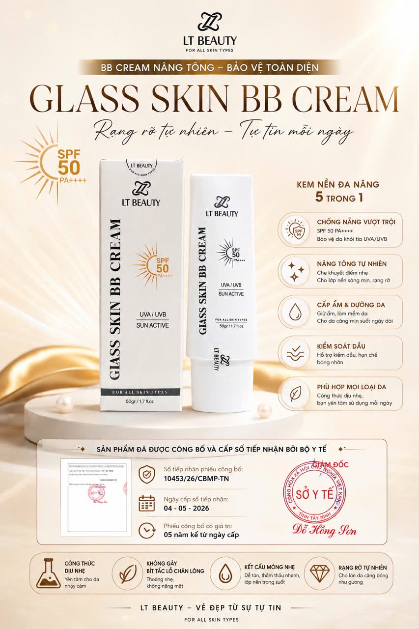 Kem chống nắng GLASS SKIN BB CREAM